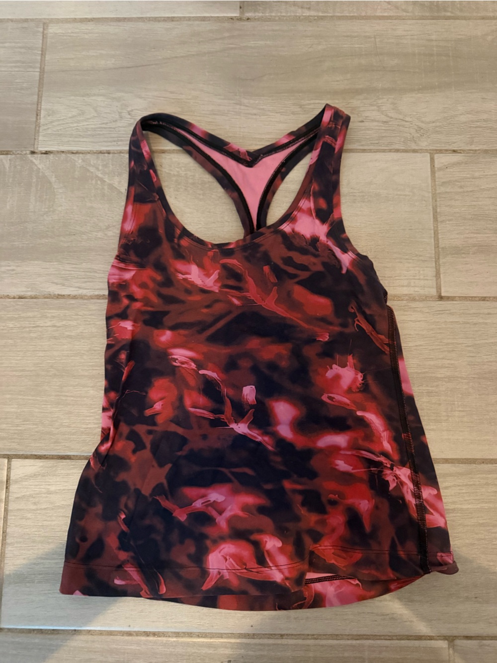 lululemon athletica Pink and Black Athletic Tank Top